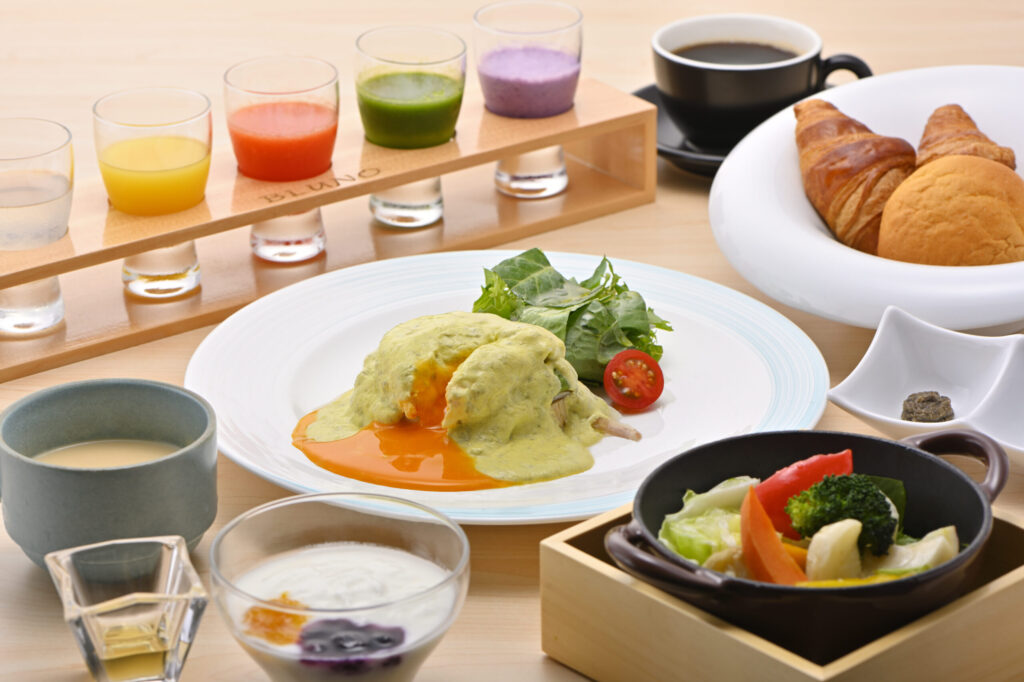 UNO HOTELの人気朝食は瀬戸内海の食材を取り入れたここならではの一品